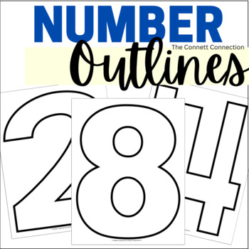 Preview of Number Outlines to 20 for Number Crafts or Number Lines