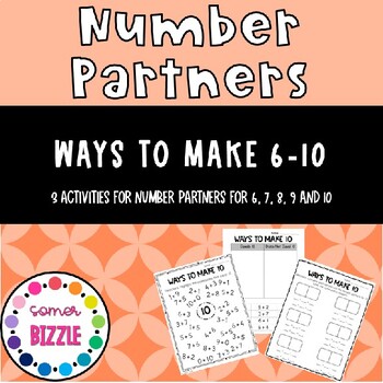 Preview of Number Partners for Numbers 6 - 10