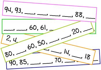 number pattern cards by miss gs classroom bits tpt