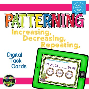 Preview of Number Patterning - Interactive Digital Task Cards - Boom Cards