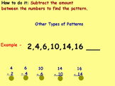 Basic Math Skills-Patterns - Number Patterns (worksheet in