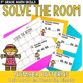 Number Patterns 1st Grade Math Task Cards Solve the Room M