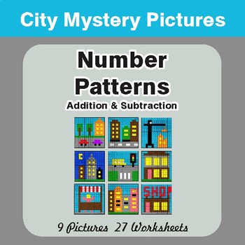 Number Patterns: Addition & Subtraction - Color-By-Number Math Mystery Pictures