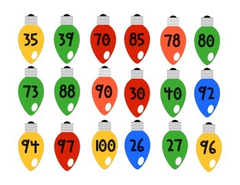 Number Patterns-Christmas Lights by Spring Into First Grade | TPT