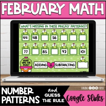 Preview of Number Patterns | Digital Math Centers | FEBRUARY | Google Slides
