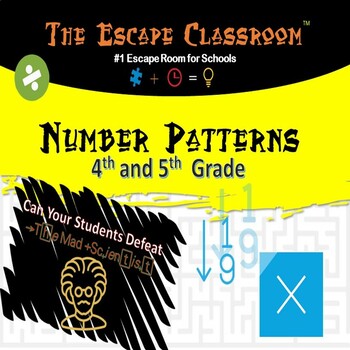 Preview of Number Patterns Escape Room (4-5 grade) | The Escape Classroom