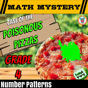 Preview of Number Patterns Game Math Mystery Review: Growing, Geometric & Time Patterns