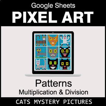Preview of Number Patterns: Multiplication & Division - Google Sheets Pixel Art