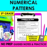 Number Patterns Notes & Practice | Numerical Patterns | + 
