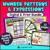 Number Patterns & Numerical Expressions Guided Notes & Pix