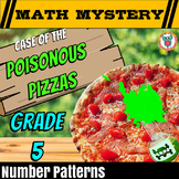 Number Patterns Review 5th Grade Math Mystery - With Fract