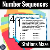 Number Patterns Stations Maze Activity