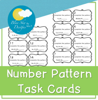 Preview of Number Patterns Task Cards