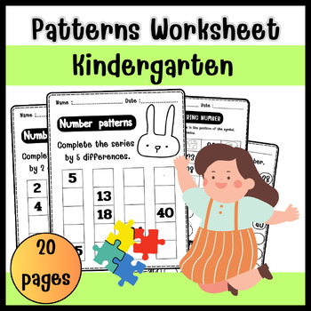 Preview of Number Patterns Worksheet [Activity Math Input Output Tables Kindergarten]