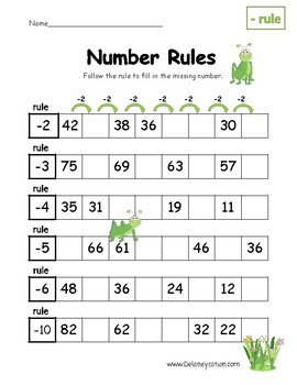 number patterns worksheets by delaneycation teachers pay teachers
