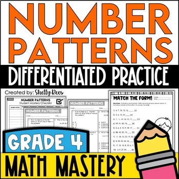 Preview of Number Patterns Worksheets 4th Grade
