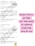 Number Patterns and Rules