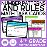 4th Grade Number Patterns and Rules Task Cards Math Center