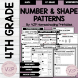Number Patterns and Rules Worksheets (4.OA.C.5)