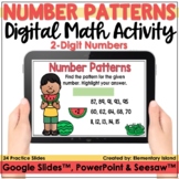 Number Patterns for 2-Digit Digital Task Cards | Seesaw™ P