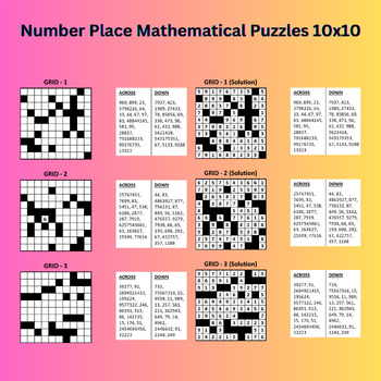 Preview of Number Place Mathematical Puzzles 10x10
