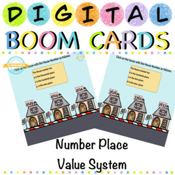 Preview of Number Place Value - House Number - Boom Cards™
