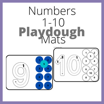 Preview of Number Play Dough Mats 1-10