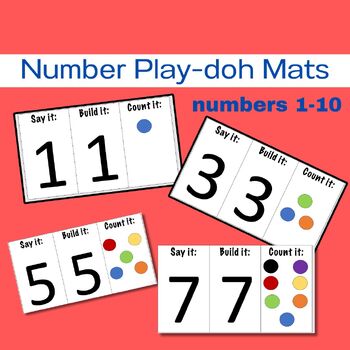 Preview of Number Play-doh mats