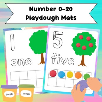Number Playdough Mats - Sixth Bloom