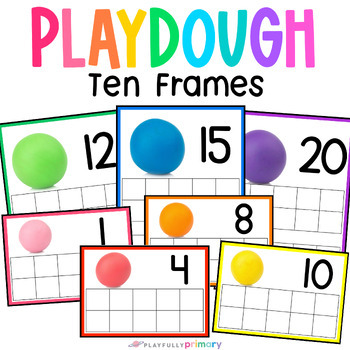 Preview of Number Playdough Mats 1-20, Ten Frame Playdough Mats Numbers to 10 and 20