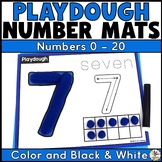 Number Playdough Mats -Number Formation Practice, ID, Trac