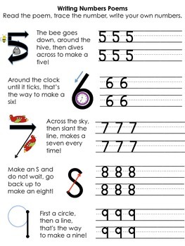 Number Writing Poems