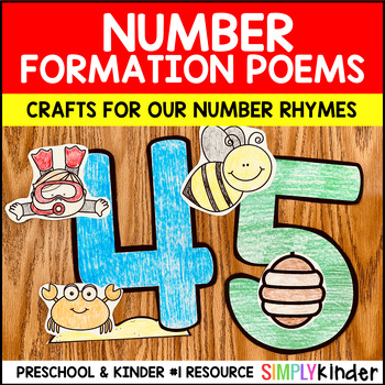 Preview of Number Poems Crafts