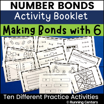 Preview of Number Bonds with 6 Math Workbook - Composing Decomposing Numbers