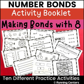 Preview of Number Bonds with 8 Math Workbook - Composing Decomposing Numbers