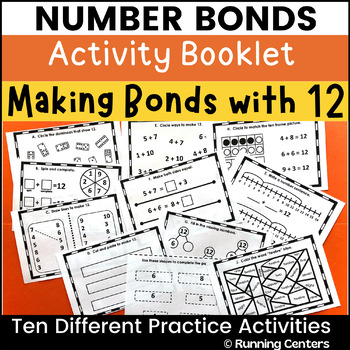 Preview of Number Bonds with 12 Math Workbook - Composing Decomposing Numbers