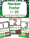 Number Poster - Mountain/Woodland Theme