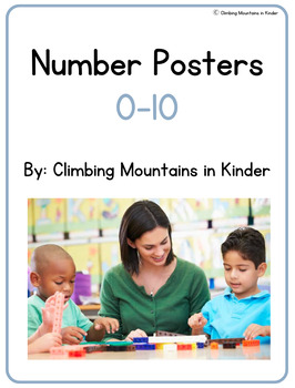 Preview of Number Posters 0-10 English & Spanish