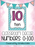 Number Posters 0-100 with words (Classroom Decor)