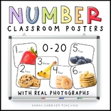 Number Posters | 0-20 | Real Photographs | Classroom Decor