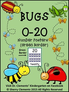 Preview of Bugs Number Posters | Summer | Back to School | Classroom Decor