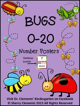 Preview of Bugs Number Posters 0-20