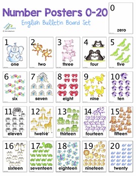  Number  Posters 0  20  English  Bulletin Board Set by 
