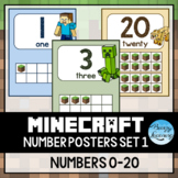 Number Posters 0-20 {Minecraft Theme} Version 1