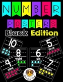 Number Posters 0 to 20 - Black Edition