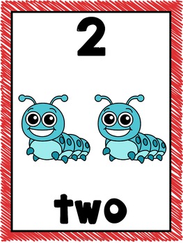 number posters 1 10 bug theme by my little lesson tpt