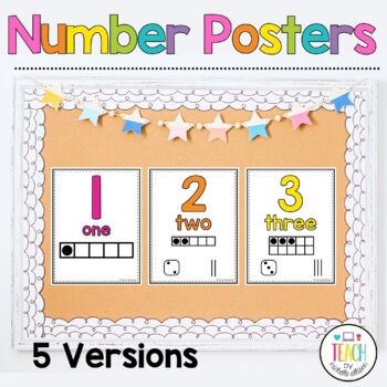 Preview of Number Posters 1-20 - Math Bulletin Board