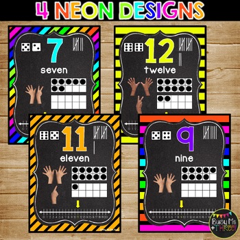 Neon Numbers  Polka dot classroom, Neon number, Kindergarten classroom  decor