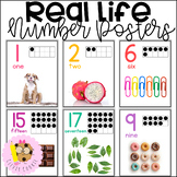 Number Posters 1 to 20 with Real Life Pictures | Autism Friendly