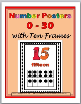 Preview of Ten Frames Number Posters 0-30